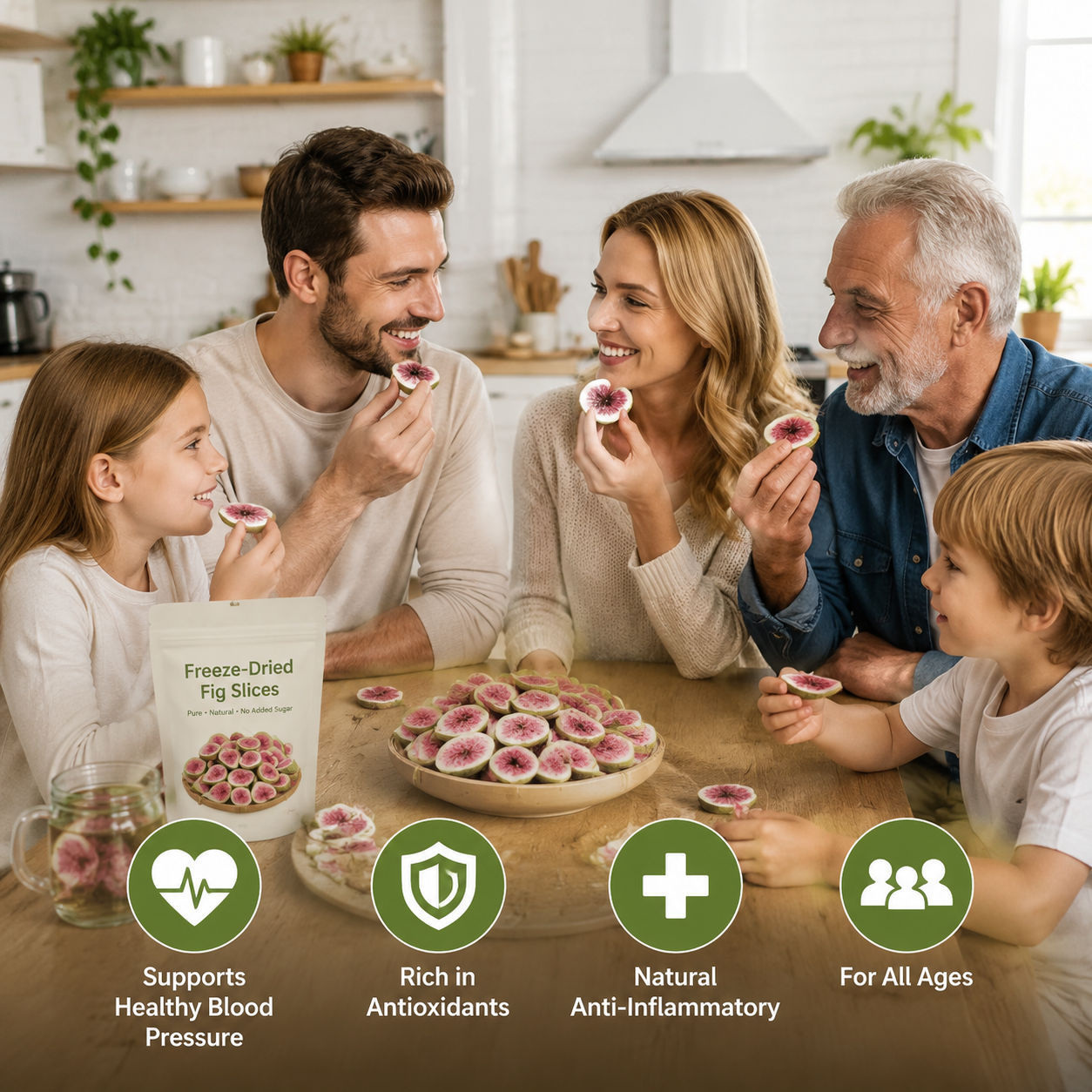 🔥🔥Pure All-Natural Fig Slices: Blood Pressure & Cellular Antioxidant Defense-EV1