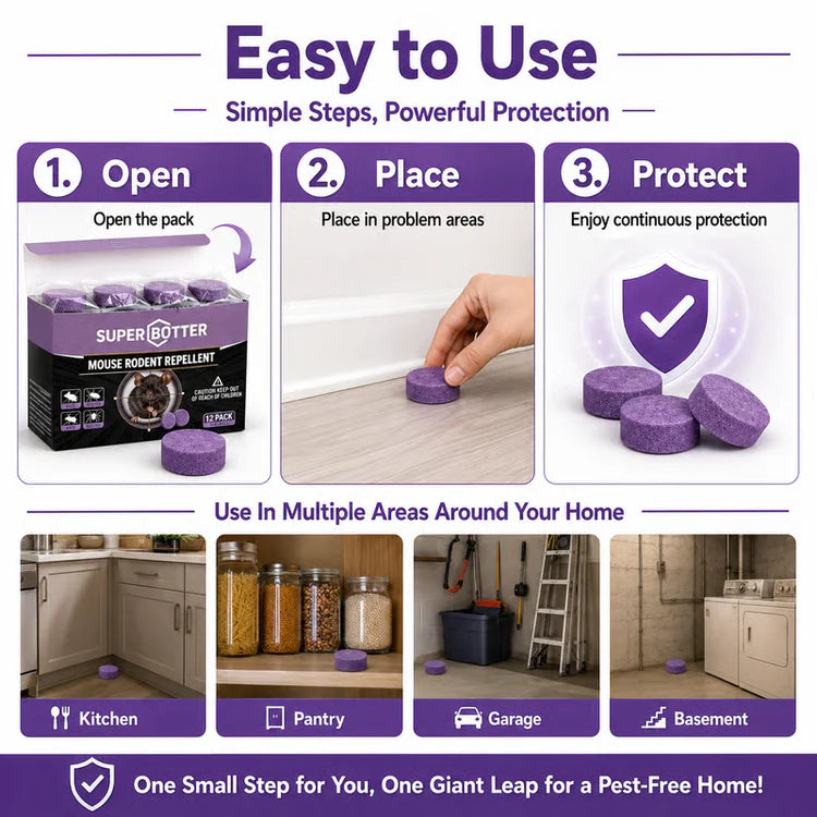🐭 Natural Pest Repellent Balls (12-Pack) | Mouse, Ant, Spider & Roach Deterrent for Home, Garage & Kitchen-EQ