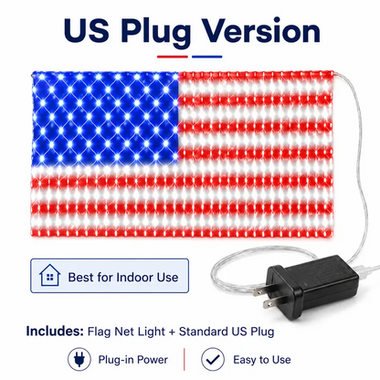 🎉🎉Let Freedom Glow: Premium All-Weather Solar American Flag Lights.🔥Engineered with military-grade waterproofing to withstand rain, snow, and storm—zero electricity bills, pure American pride. -EV1