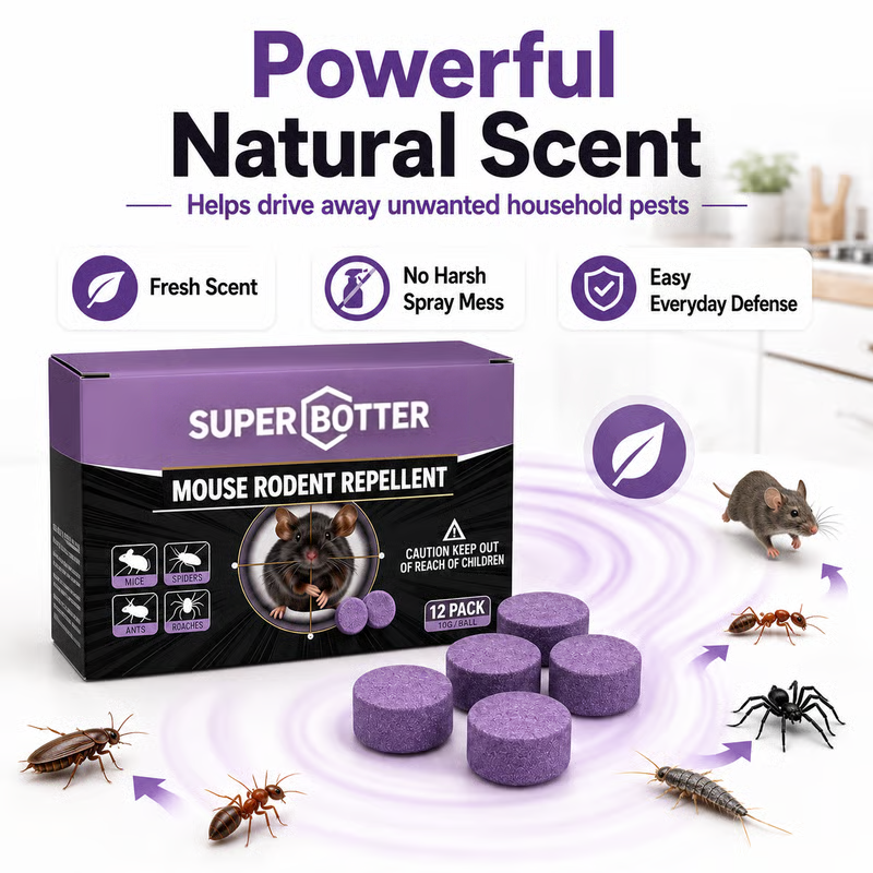🐭 Natural Pest Repellent Balls (12-Pack) | Mouse, Ant, Spider & Roach Deterrent for Home, Garage & Kitchen-EQ