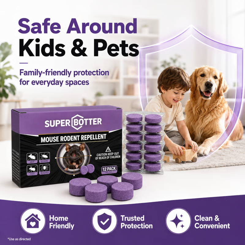 🐭 Natural Pest Repellent Balls (12-Pack) | Mouse, Ant, Spider & Roach Deterrent for Home, Garage & Kitchen-EQ