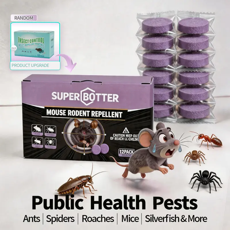🐭 Natural Pest Repellent Balls (12-Pack) | Mouse, Ant, Spider & Roach Deterrent for Home, Garage & Kitchen-EQ