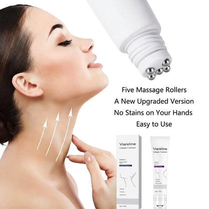 🔥Roller Massage Neck Cream 🧴 Collagen & Hyaluronic Acid | Firms Neck, Reduces Wrinkles & Double Chin-JKL