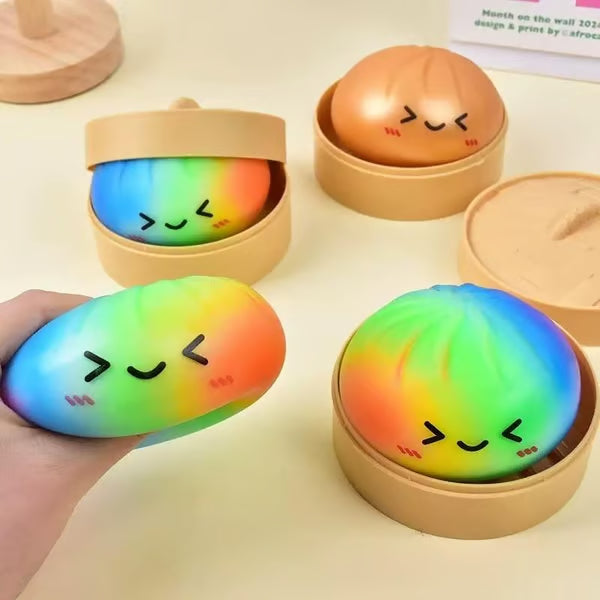 🔥🏆Only $54.99—last day of the sale! Emoji Dumpling Plush Toys—5-Pack Blind Box, Mysecret Bun Finger Toy-JKL