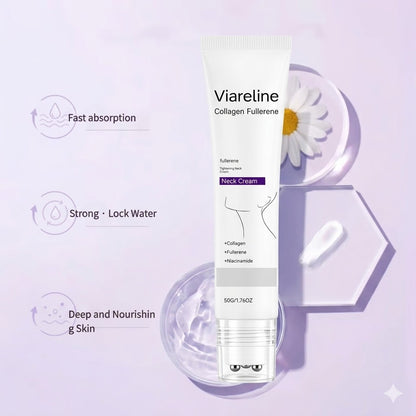 🔥Roller Massage Neck Cream 🧴 Collagen & Hyaluronic Acid | Firms Neck, Reduces Wrinkles & Double Chin-JKL