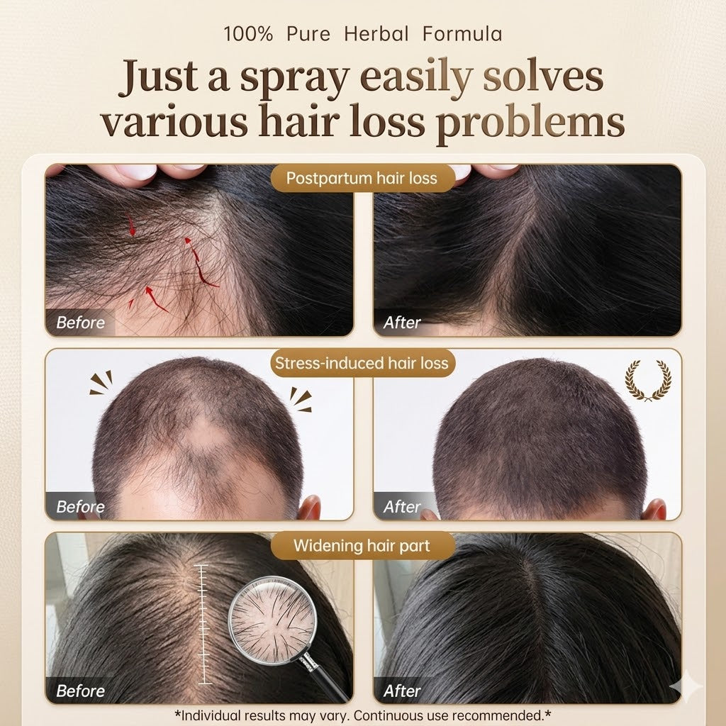 🌿 Minoxidil Keratin Hair Spray 🌱 Herbal Formula ✨ Healthy Hair Care for the Whole Family-EQ