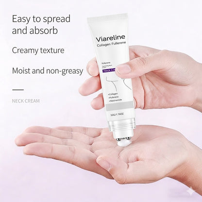 🔥Roller Massage Neck Cream 🧴 Collagen & Hyaluronic Acid | Firms Neck, Reduces Wrinkles & Double Chin-JKL