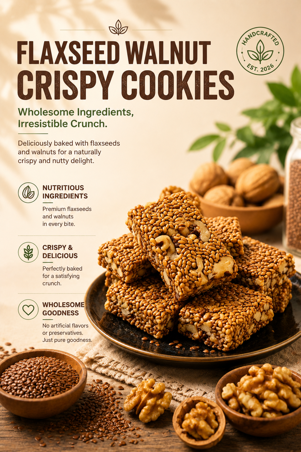 🔥🔥Premium Flaxseed & Whole Walnut Cellular Energy Bites-EV1