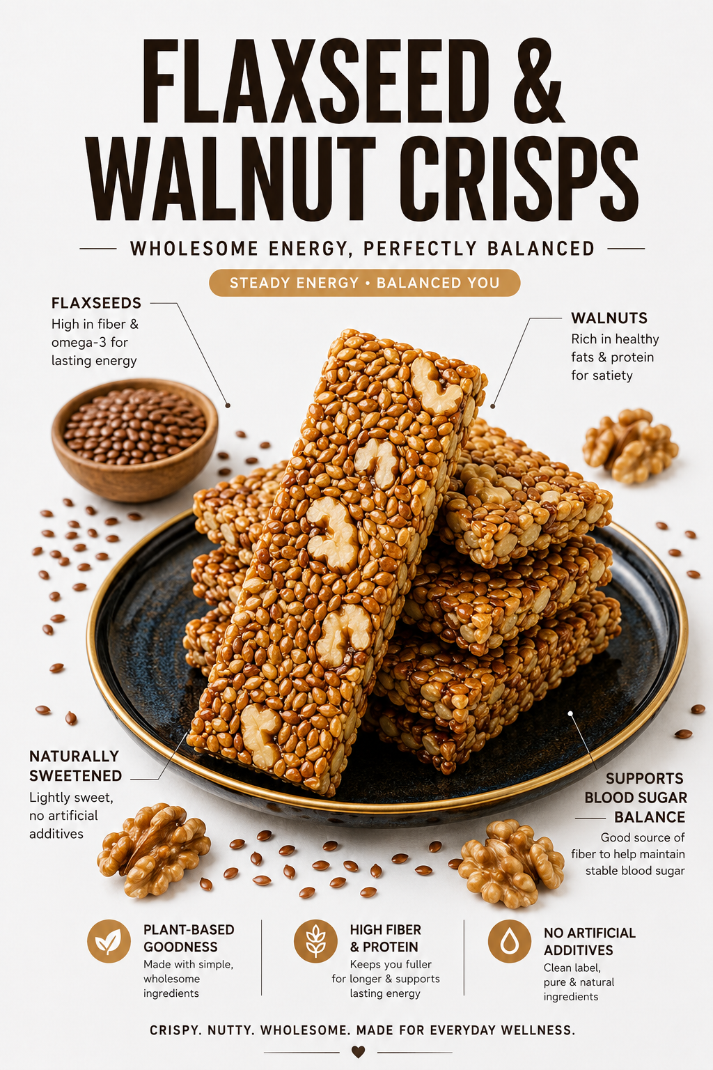 🔥🔥Premium Flaxseed & Whole Walnut Cellular Energy Bites-EV1