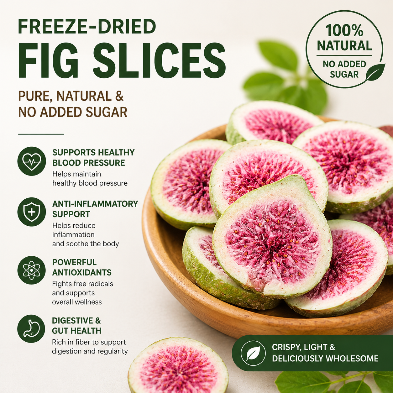 🔥🔥Pure All-Natural Fig Slices: Blood Pressure & Cellular Antioxidant Defense-EV1