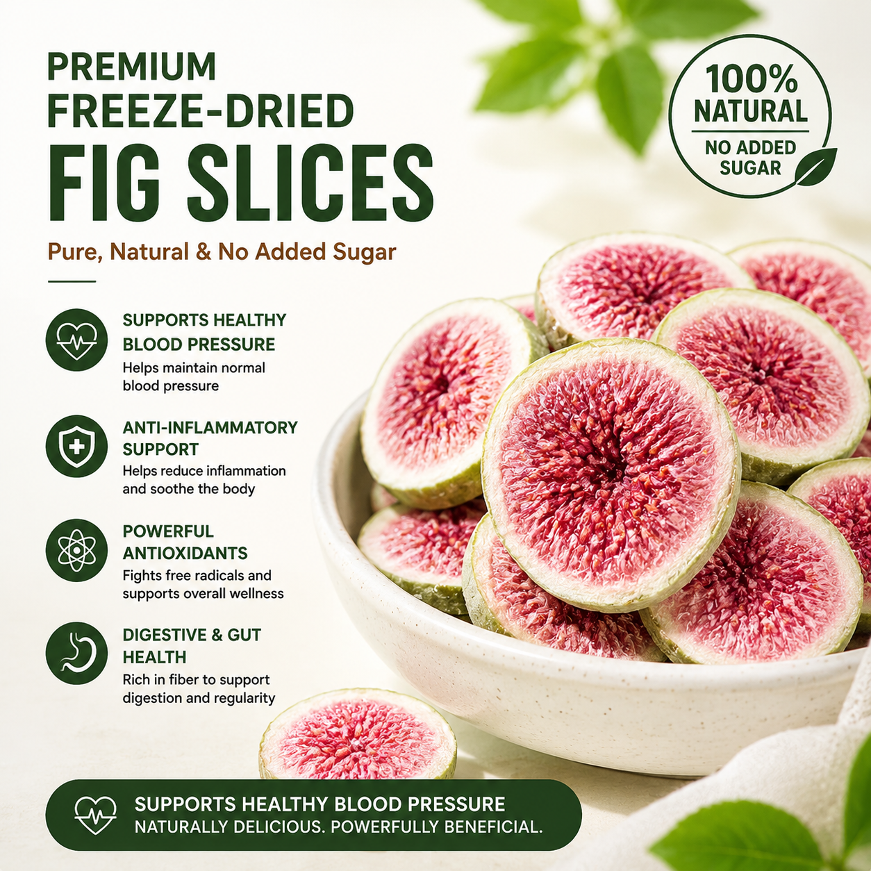 🔥🔥Pure All-Natural Fig Slices: Blood Pressure & Cellular Antioxidant Defense-EV1