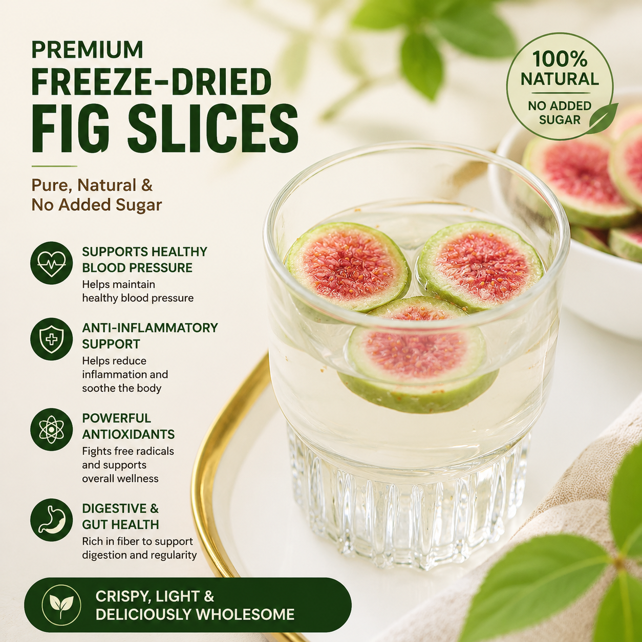 🔥🔥Pure All-Natural Fig Slices: Blood Pressure & Cellular Antioxidant Defense-EV1