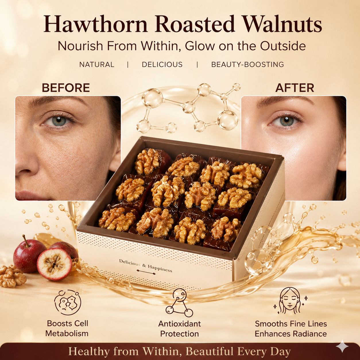 🔥Premium Hawthorn & Wild Walnut Anti-Aging Cellular Crisps-EV