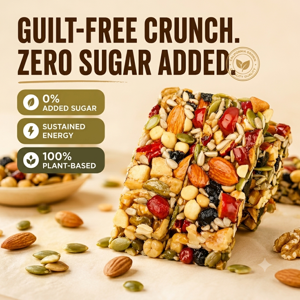 👑❤️‍🔥Certified Organic Nut & Fruit Bar | 🍃0% Added Sugar, 100% Plant-Based Energy-LP