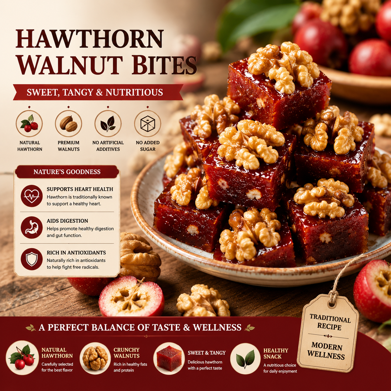 🔥Premium Hawthorn & Wild Walnut Anti-Aging Cellular Crisps-EV