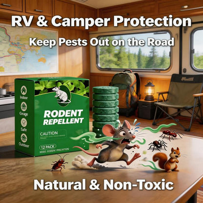 🔥12 Pack Natural Rodent Repellent Balls – Peppermint & Lemon Oil Pest Deterrent for Rats, Mice, Squirrels, Spiders, Indoor & Outdoor Protection🎁-&H