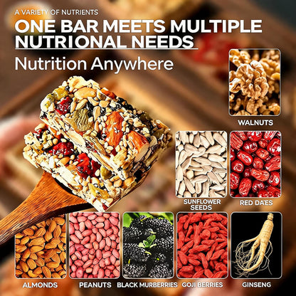 👑❤️‍🔥Certified Organic Nut & Fruit Bar | 🍃0% Added Sugar, 100% Plant-Based Energy-LP